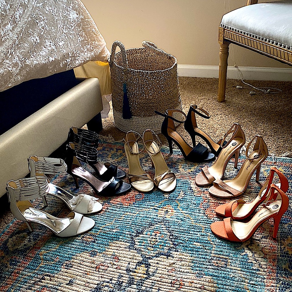 Bundle of Ankle Strap Heels Sandals